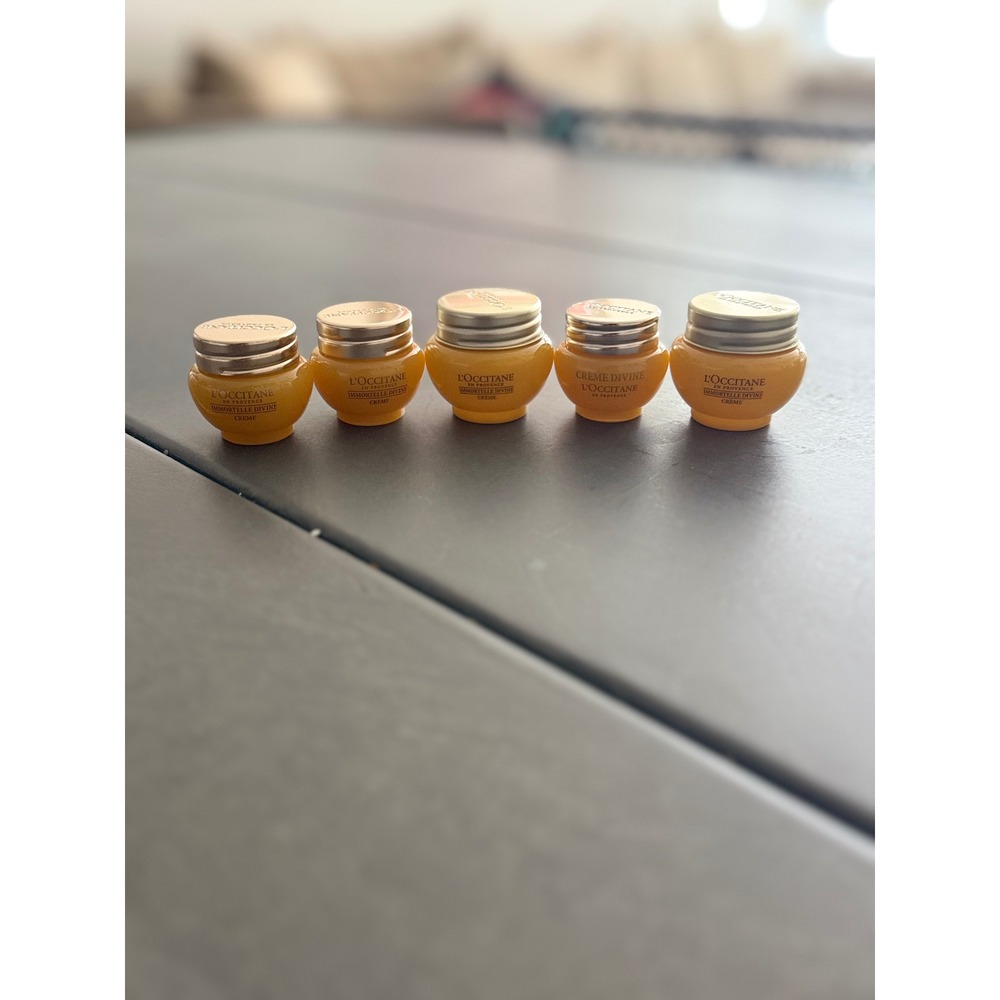 L'Occitane Immortelle Divine Cream and Crème Devine 4ml Travel Size Lot of 5 New